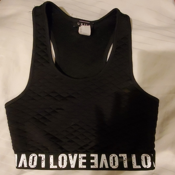 Racerback Crop Top and Midi Bodycon "LOVE" Set - Picture 2 of 5